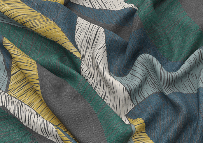 Anthurium, Teal - Made to Measure Curtains - Image 4